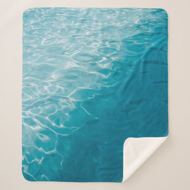 Blue gradient sherpa blanket (Front)