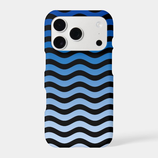 Blue Gradient Wavy Stripes (Back)