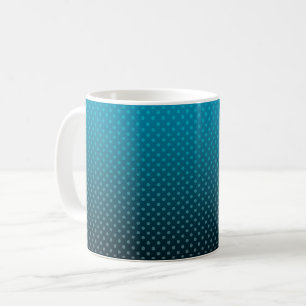 blue gradient with small polka dots coffee mug