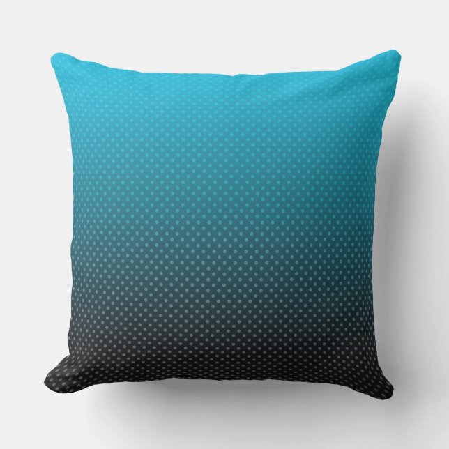 blue gradient with small polka dots cushion (Front)