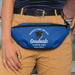 Blue Graduate Custom 2025 Graduation Keepsake Bum Bags<br><div class="desc">This modern blue custom senior graduate fanny pack features your high school or college name for the class of 2025. Customise with your graduating year under the chic handwritten script and grad cap for a great personalised graduation keepsake gift.</div>