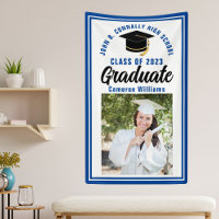 Blue Graduate Photo Custom Cute Graduation Party