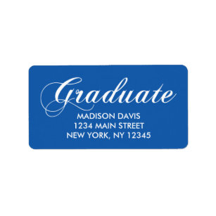 Blue Graduation Address Labels