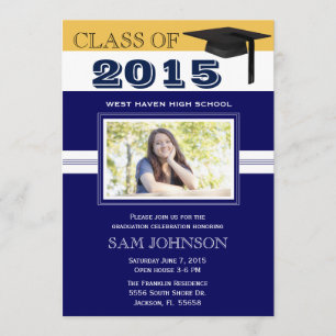 Blue Graduation Announcement