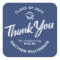 Blue Graduation Bold Script Cap Thank You Minimal