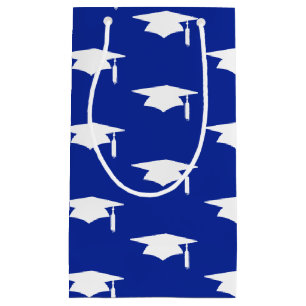 Blue Graduation Caps Pattern - Graduation Small Gift Bag