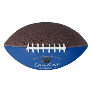 Blue Graduation Custom High School Graduate Football