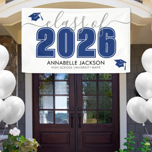 Blue Graduation Party Banner
