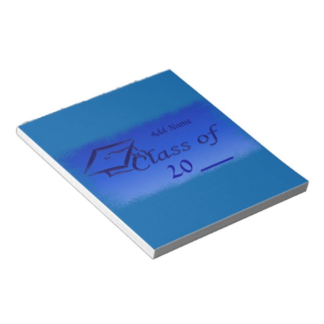 Blue Graduation Party Favour Candy Wrappers Notepad (Angled)