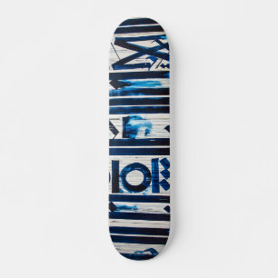 Blue Graffiti Art Skateboard