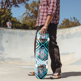 Blue Graffiti Patch Skateboard