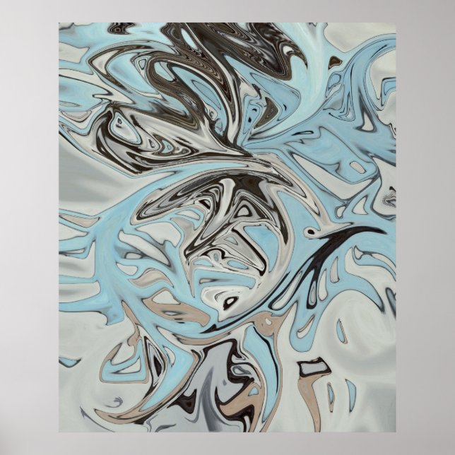 blue graffiti poster (Front)