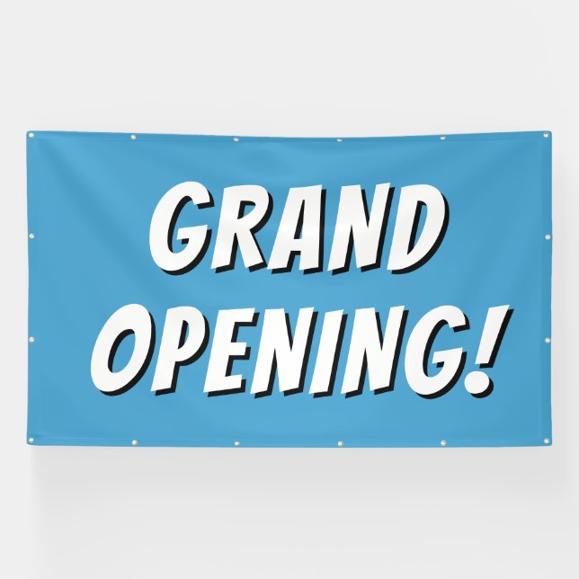 Blue Grand Opening! Banner (Horizontal)