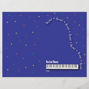 Blue Grand Piano Recital Blank