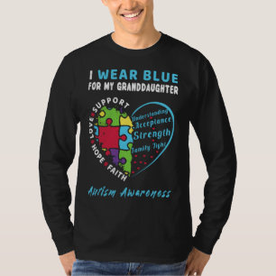 Blue Granddaughter Special Autism Awareness T-Shirt