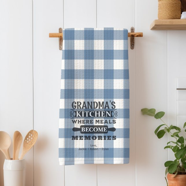 Blue Grandma Meals Become Memories Kitchen Towels (Creator Uploaded)
