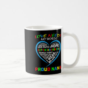 Blue Grandson Granddaughter Autism Awareness Nana  Coffee Mug