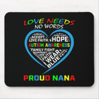 Blue Grandson Granddaughter Autism Awareness Nana 