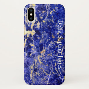 Blue Granite, blue marble, blue stone iPhone X Case