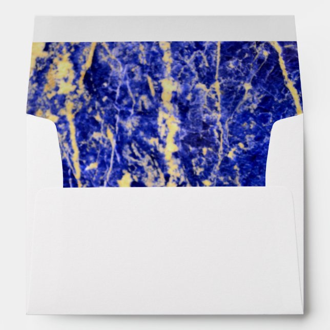 Blue Granite, blue marble, blue stone Envelope (Back (Bottom))