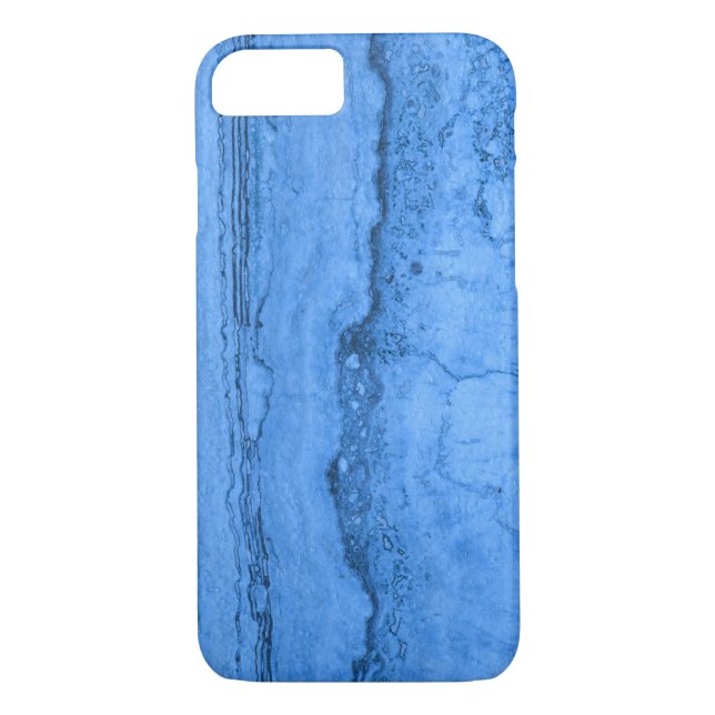 Blue Granite pattern, blue marble, blue stone Case-Mate iPhone Case (Back)