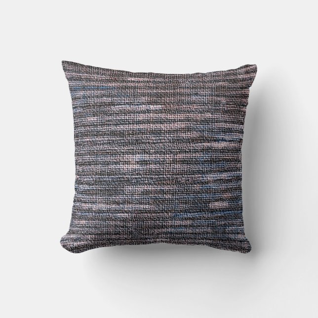 Blue grape faux weave burlap cushion (Front)