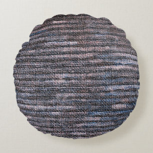 Blue grape faux weave burlap round cushion