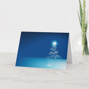 Blue graphics for Christmas - Holiday Card