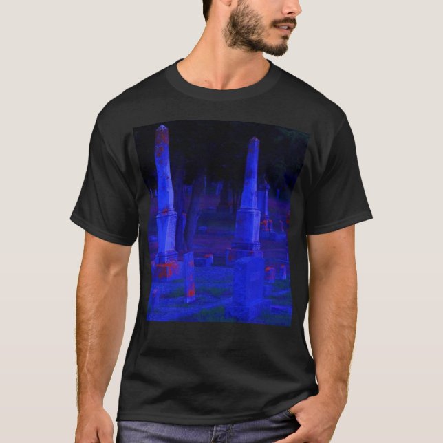 Blue Grave Yard T shirt (Front)