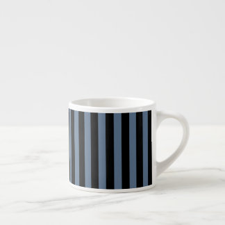 Blue gray and black stripes espresso cup