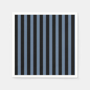 Blue gray and black stripes napkin