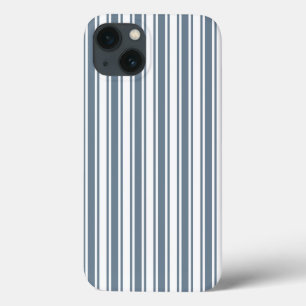 Blue-gray and white candy stripes Case-Mate iPhone iPhone 13 Case