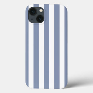 Blue-gray and white candy stripes Case-Mate iPhone iPhone 13 Case