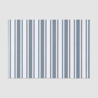 Blue-gray and white candy stripes tissue paper