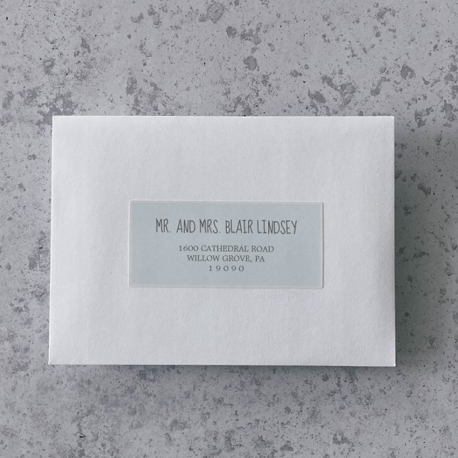 Blue & Gray Boy Baby Shower Guest Address Labels (Creator Uploaded)