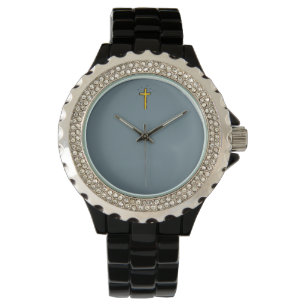 Blue Gray Cross  Watch