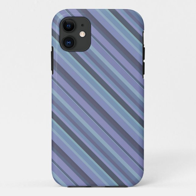 Blue-gray diagonal stripes Case-Mate iPhone case (Back)