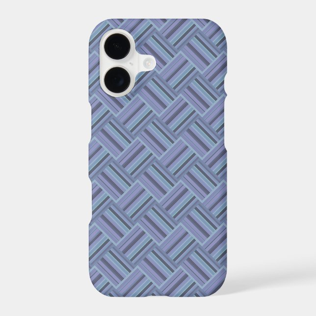 Blue-gray diagonal stripes weave pattern (Back)