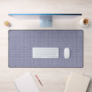 BLUE GRAY KNIT Office Studio Desk Mat 