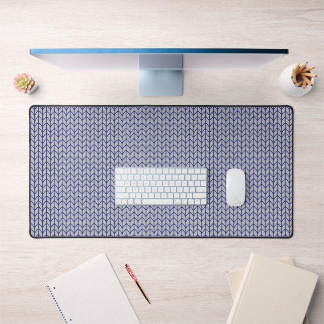BLUE GRAY KNIT Office Studio Desk Mat  (Office 1)