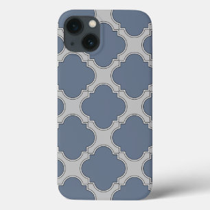 Blue-gray quatrefoil Case-Mate iPhone case