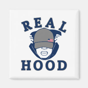 blue gray REAL HOOD GUY IN HOODIE Magnet