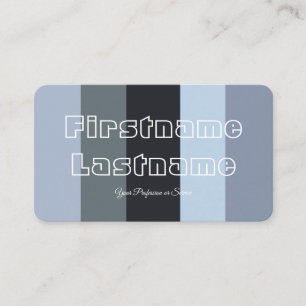 Blue gray shades color palette calligraphy QR-Code Business Card