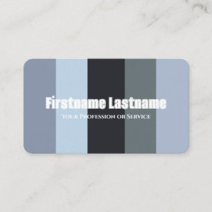 Blue gray shades color palette calligraphy QR-Code Business Card