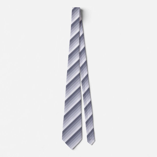 Blue gray shadow stripes tie (Front)
