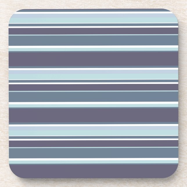 Blue-gray stripes coaster (Front)