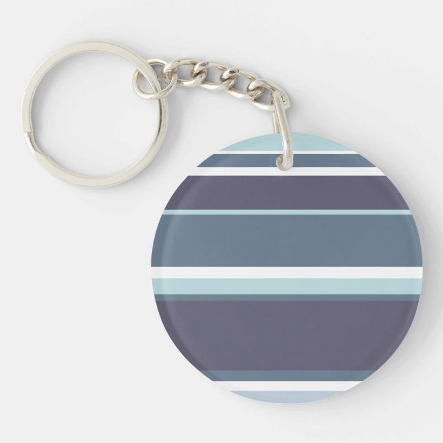 Blue-gray stripes key ring (Front)