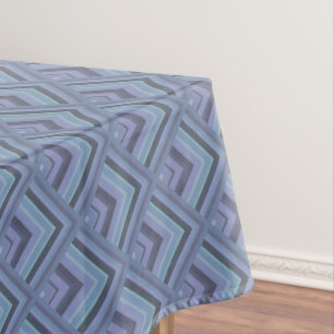 Blue-gray stripes scale pattern tablecloth