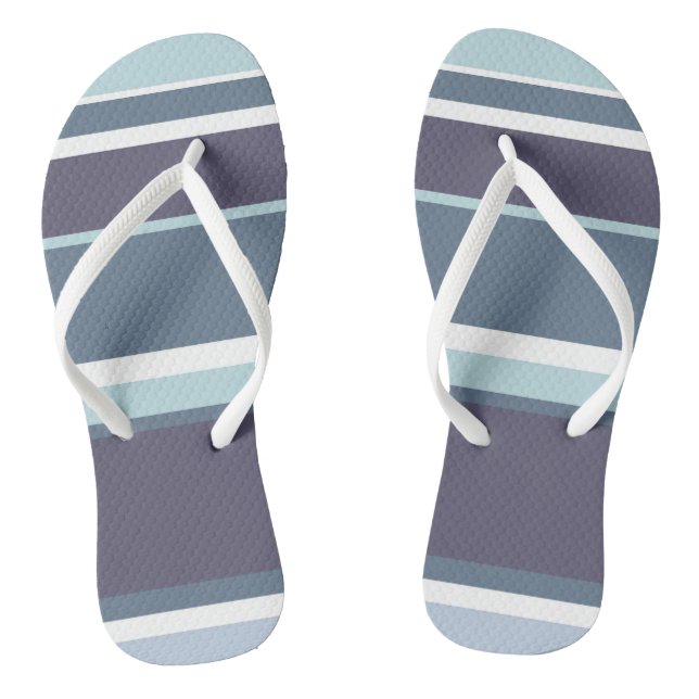 Blue-gray stripes thongs (Footbed)