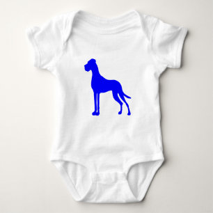 Blue Great Dane Baby Bodysuit